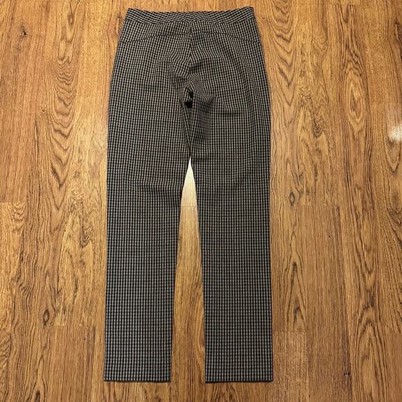 Gerald Darrel Brown Plaid pants skinny casual front zipper pockets size 36 - Picture 4 of 12